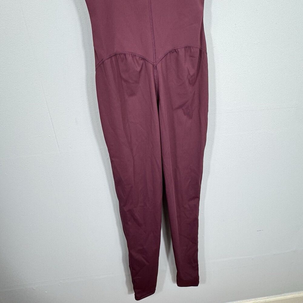 She’s Waisted Women Shape Wear Jumpsuit XS Maroon Nylon Spandex Body Shaper Shes - Picture 8 of 10